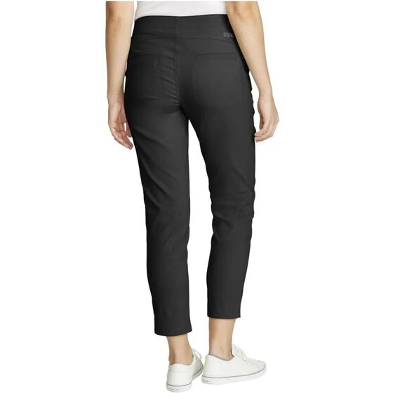 NEW Eddie Bauer Women's Performance Stretch Horizon Straight Ankle Pant Black 14 - Picture 3 of 11